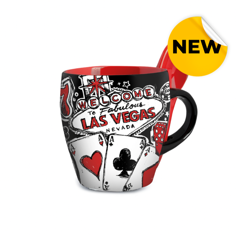 LV MINI MUG SPOON ARTY (BLK) VSN #0916