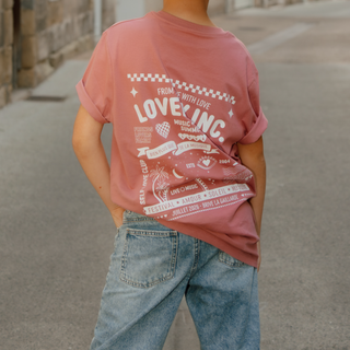 T-shirt Loose Rose Unisexe - Dos "Affiche Lovely INC"