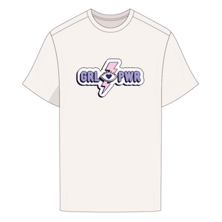 T-shirt Unisexe Blanc - "GIRL POWER" Poitrine