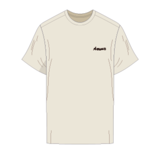 T-shirt Ivoire Oversize Unisexe - Broderie cœur collector "Amour"
