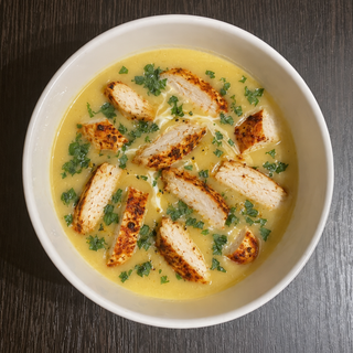Гороховый суп с копченой курицей (Pea soup with smoked chicken breast 0.5 ml) )