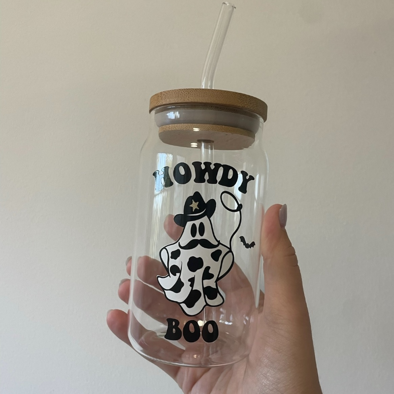 Howdy Boo Glass Cup  Main Image