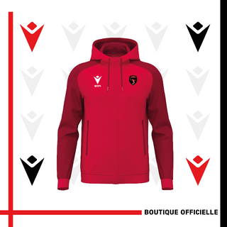 Veste à capuche CHRONOS rouge - Hommes & Enfants 