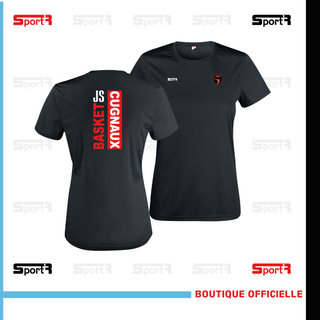 T-shirt polyester noir - Femmes 