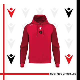 Sweat capuche HORN rouge - Adultes (Unisexe) & Enfants
