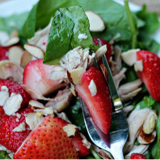 Chicken Strawberry Almond Salad