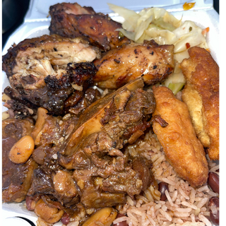 Oxtail and Jerk Chicken Dinner Image