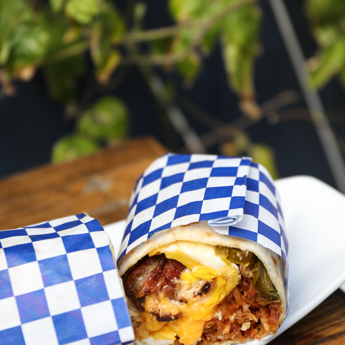Breakfast burrito bacon
