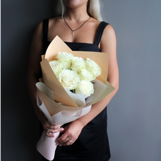 Cameo White Rose Bouquet