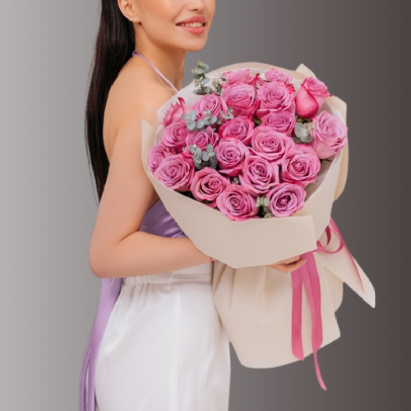 21 Pink Rose Bouquet