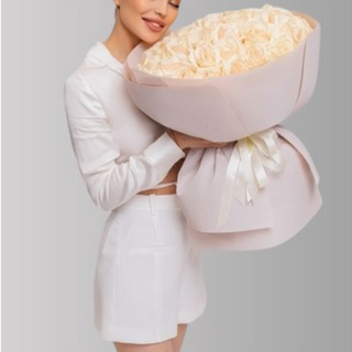 51 White Rose Bouquet 