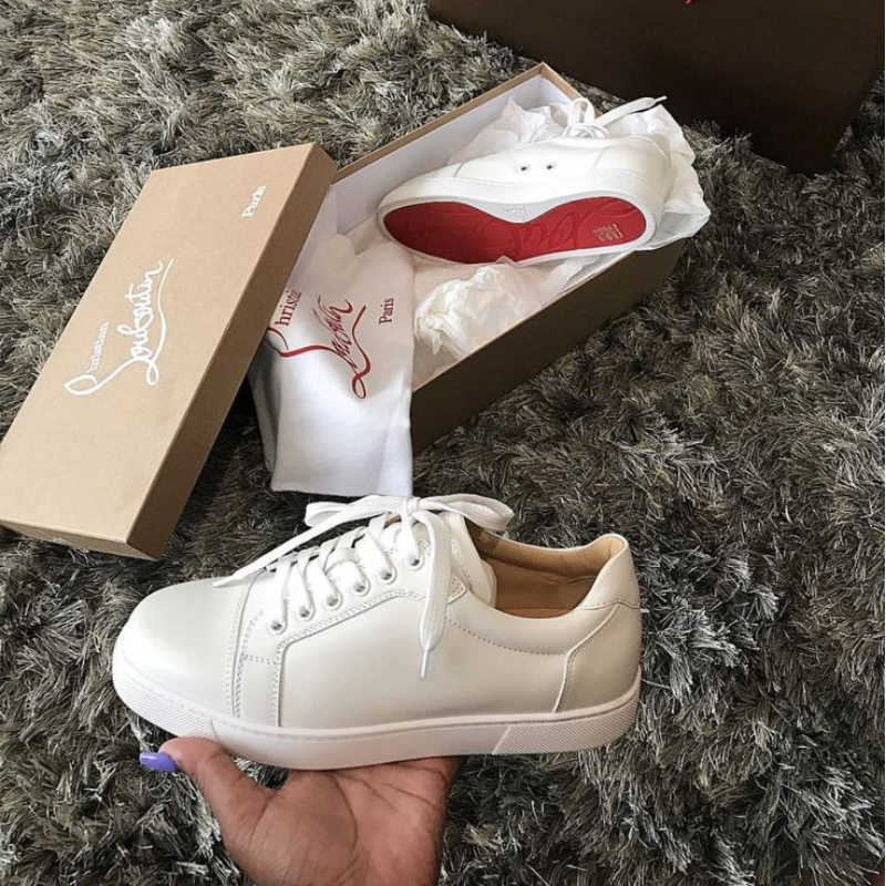 Christian Louboutin White Velvet