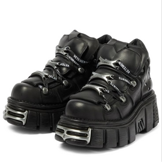 Vetements - x New Rock leather Black C