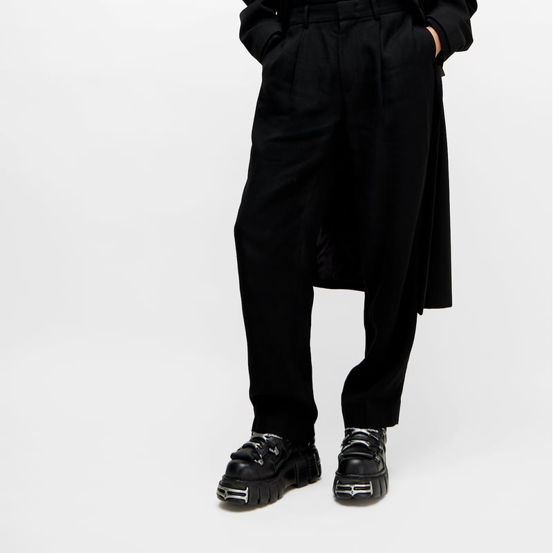 Vetements - x New Rock leather Black C