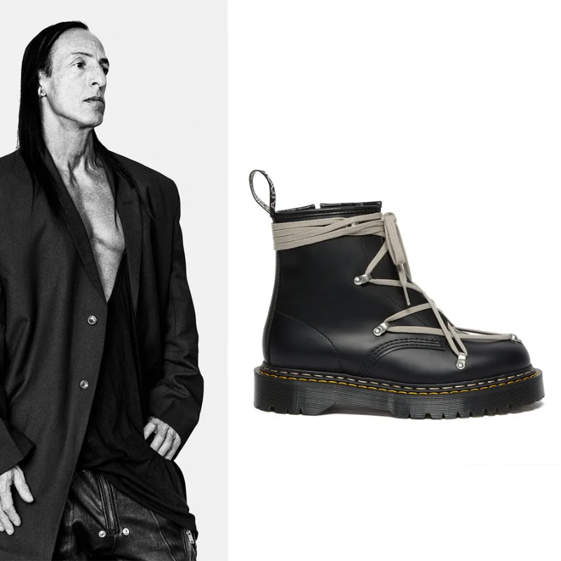 1460 Rick Owens Hexagram Leather Platform Boot C