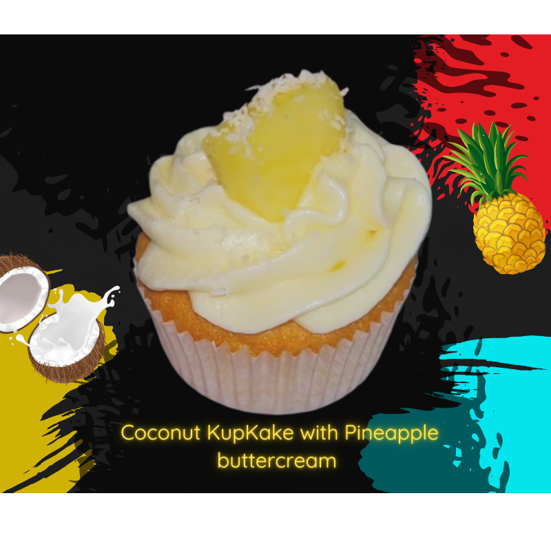 Coconut Kupkake with Pineapple buttercream