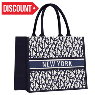 Ny Shopping Bag Letters (Blue)