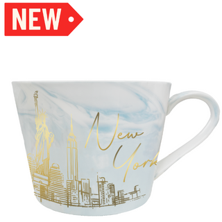 Ny Marble Mug Skyline (Blue)