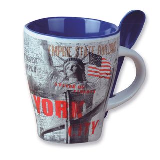 Mug M10 Nyc Retro White / Blue #6844