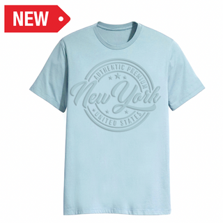 Ny T-Shirt 3D Embossed (Sky Blue)