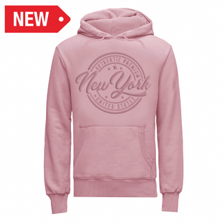 Ny Hoodie 3D Embossed (Pink)
