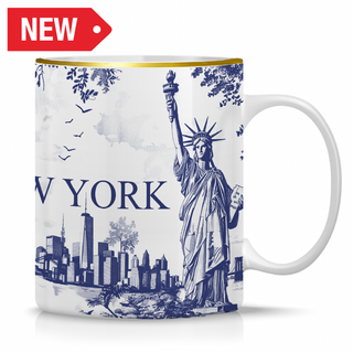 Ny Mug Standard Toile De Jouy (Blue)