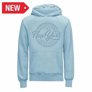 Ny Hoodie 3D Embossed (Sky Blue)
