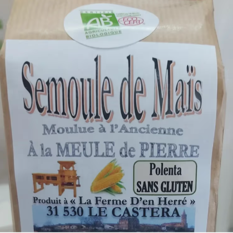 Semoule de MAÏS bio (Polenta)- 500g  Main Image