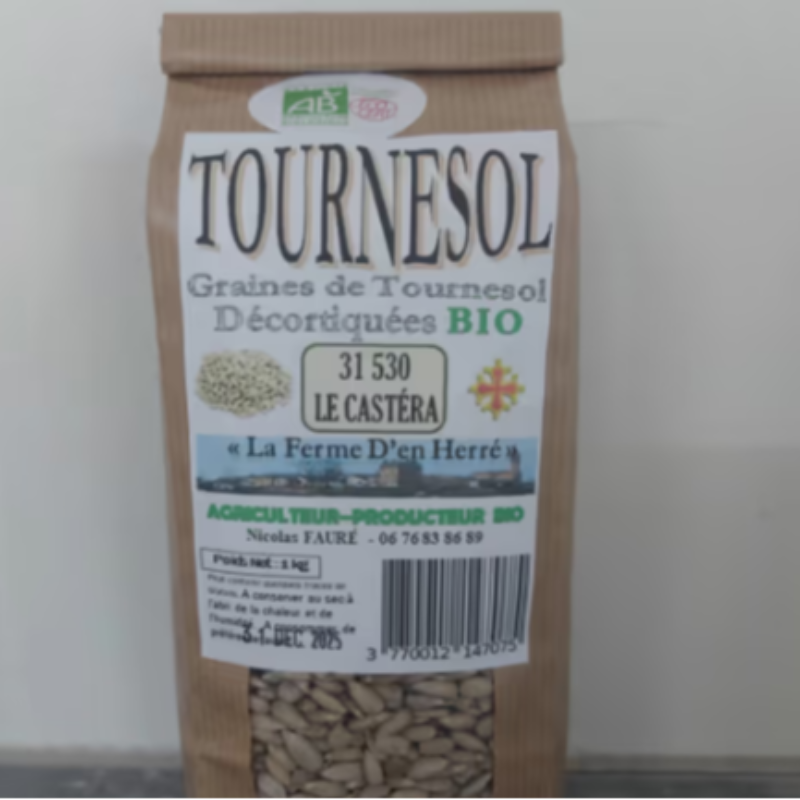 Graines de TOURNESOL décortiquées - bio- 500g Main Image