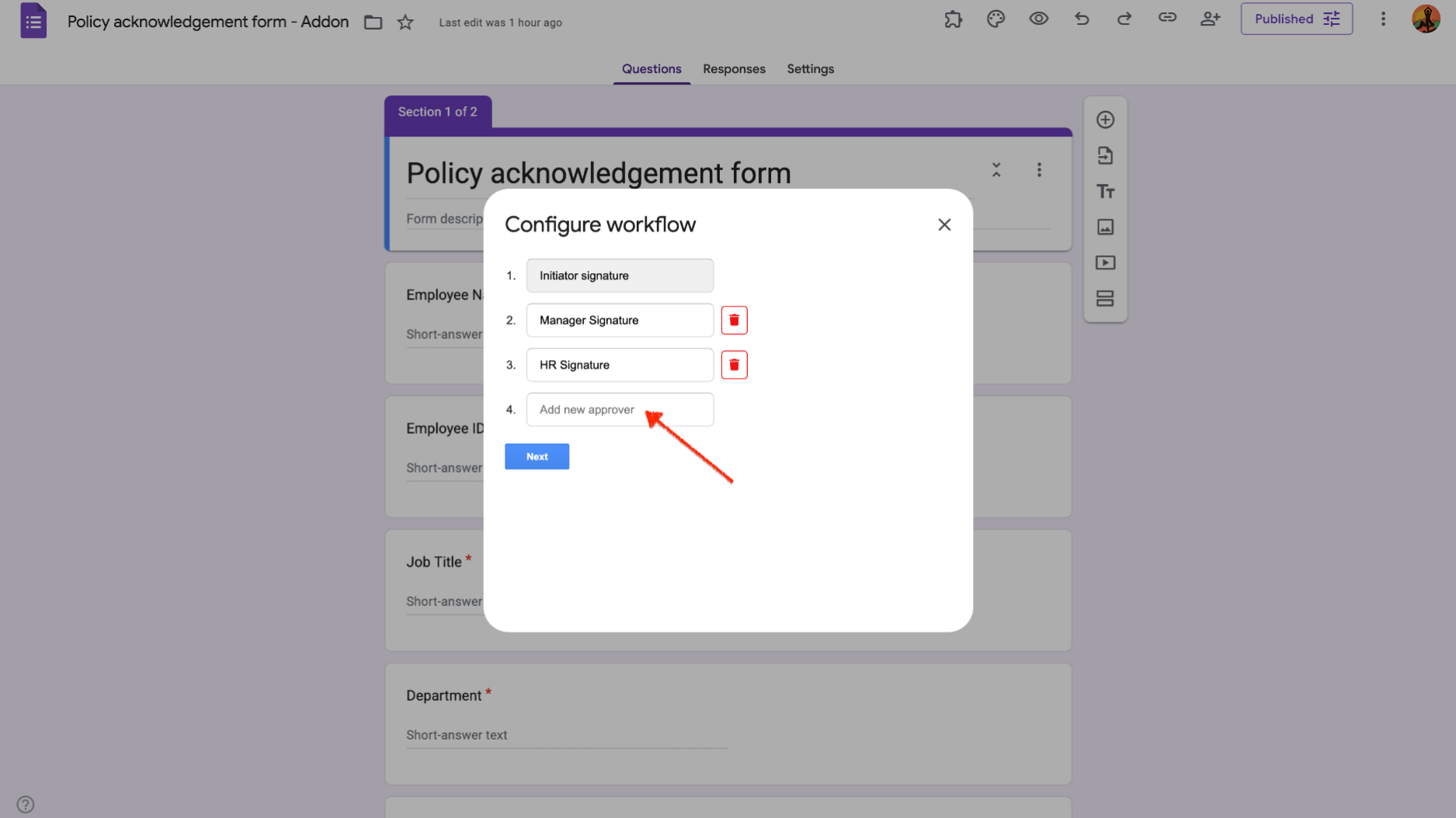 New feature: Redesigned signature workflow setup in Formesign