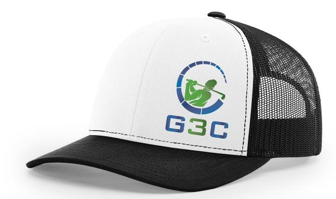 White-Black G3C Cap - Black Bill Main Image