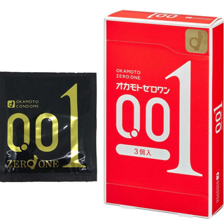 *推薦* Okamoto 岡本 0.01 超薄 安全套 PU Condom 3 片裝 Okamoto Zero One Condom 3P