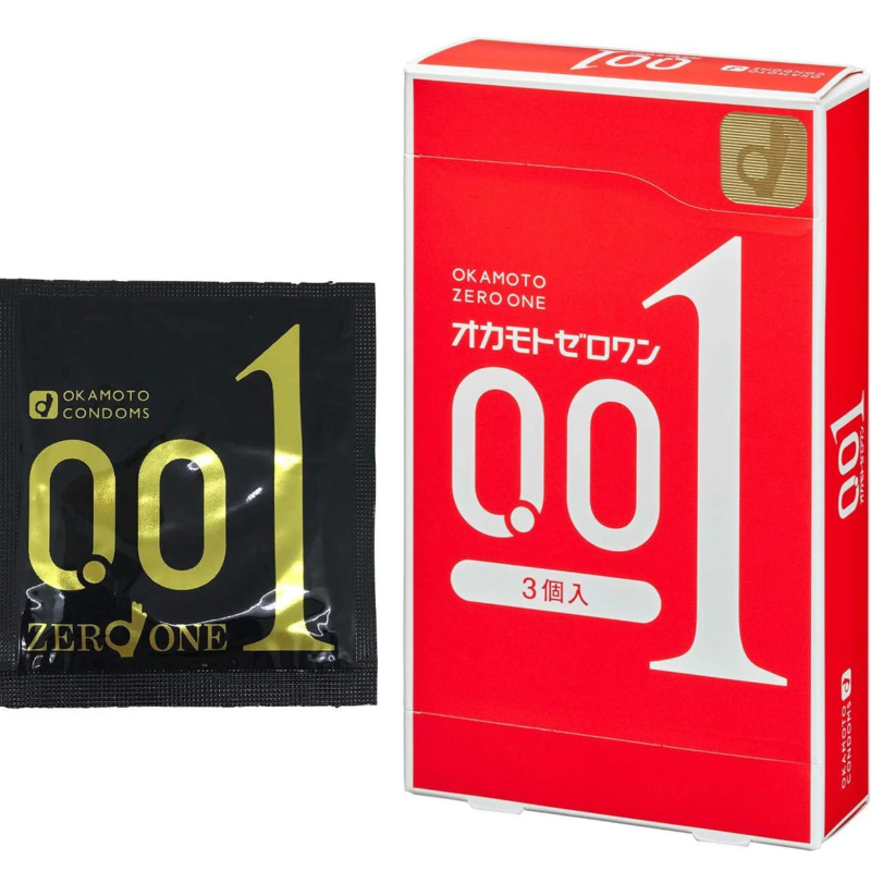 *推薦* Okamoto 岡本 0.01 超薄 安全套 PU Condom 3 片裝 Okamoto Zero One Condom 3P Main Image