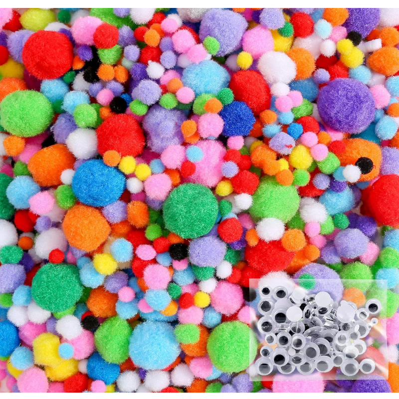 Pom Poms - Bag w/1400 pcs
