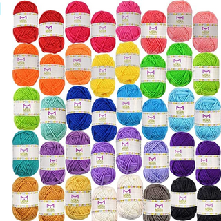 Thin Yarn - Bag w/20 colors