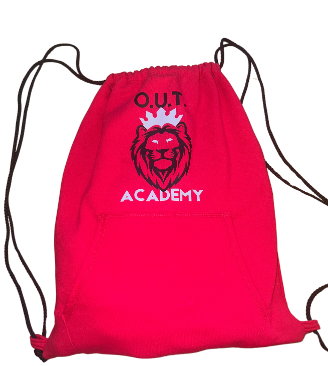 RED DRAWSTRING BAG