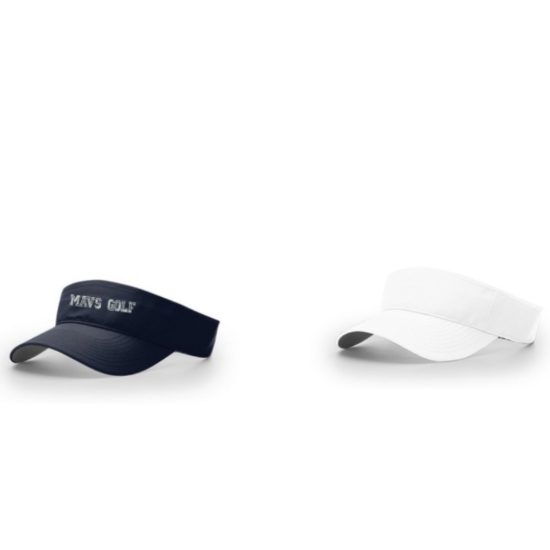 Active Outdoors Visor.   *Note the MAVS GOLF is rough mock up.  This visor is screen printed and available in Navy or White. Main Image