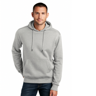 District® Perfect Weight Fleece Hoodie.  Gray with white printed logo.