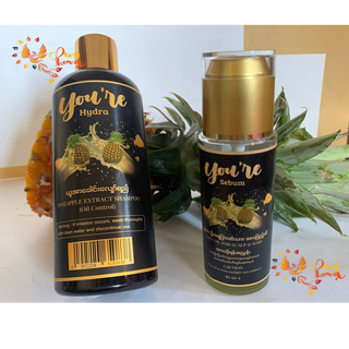 ခေါင်းလျော်ရည်(Pineapple Shampoo) & ခေါင်းလိမ်းဆီ(serum)