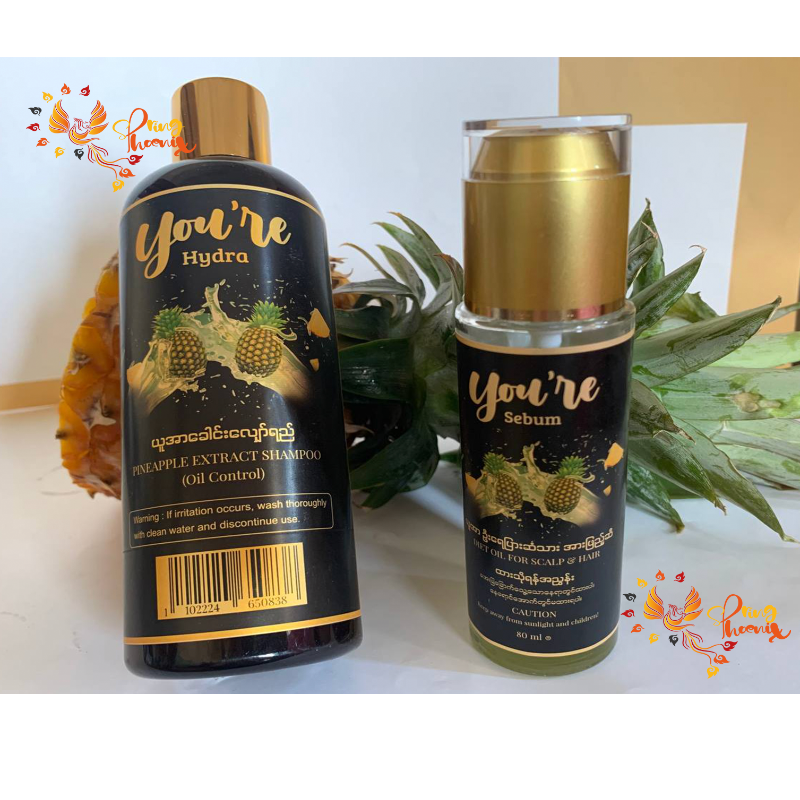 ခေါင်းလျော်ရည်(Pineapple Shampoo) & ခေါင်းလိမ်းဆီ(serum) Main Image