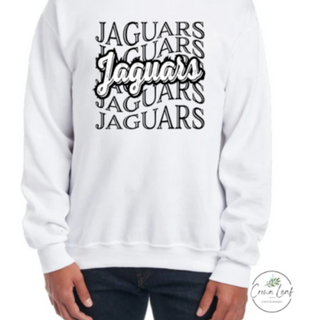 Black & White Jaguars [White Gildan Crewneck or Hoodie]
