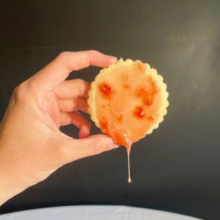 Vegan Strawberry Glazed Shortbread Cookies (Dozen)