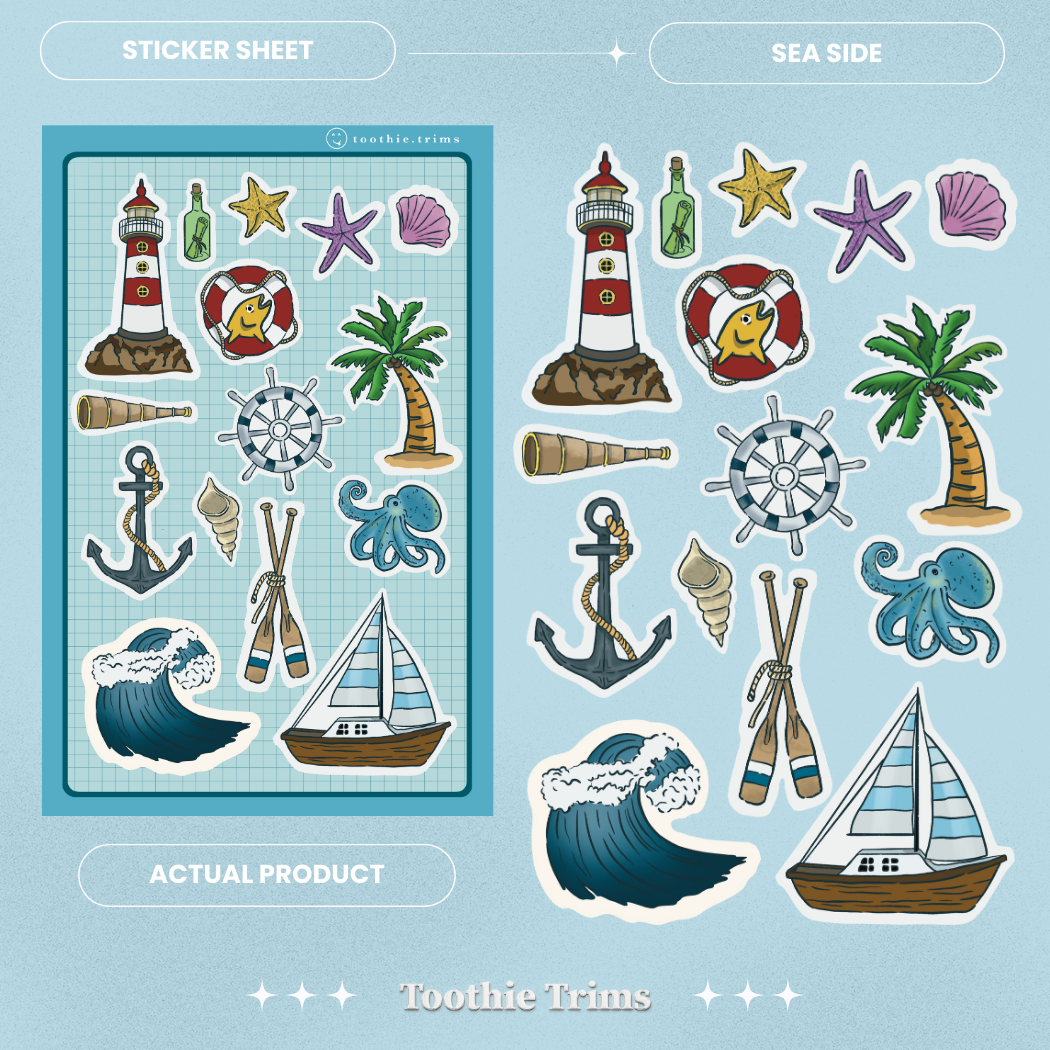 Sea Side Sticker Sheet Main Image