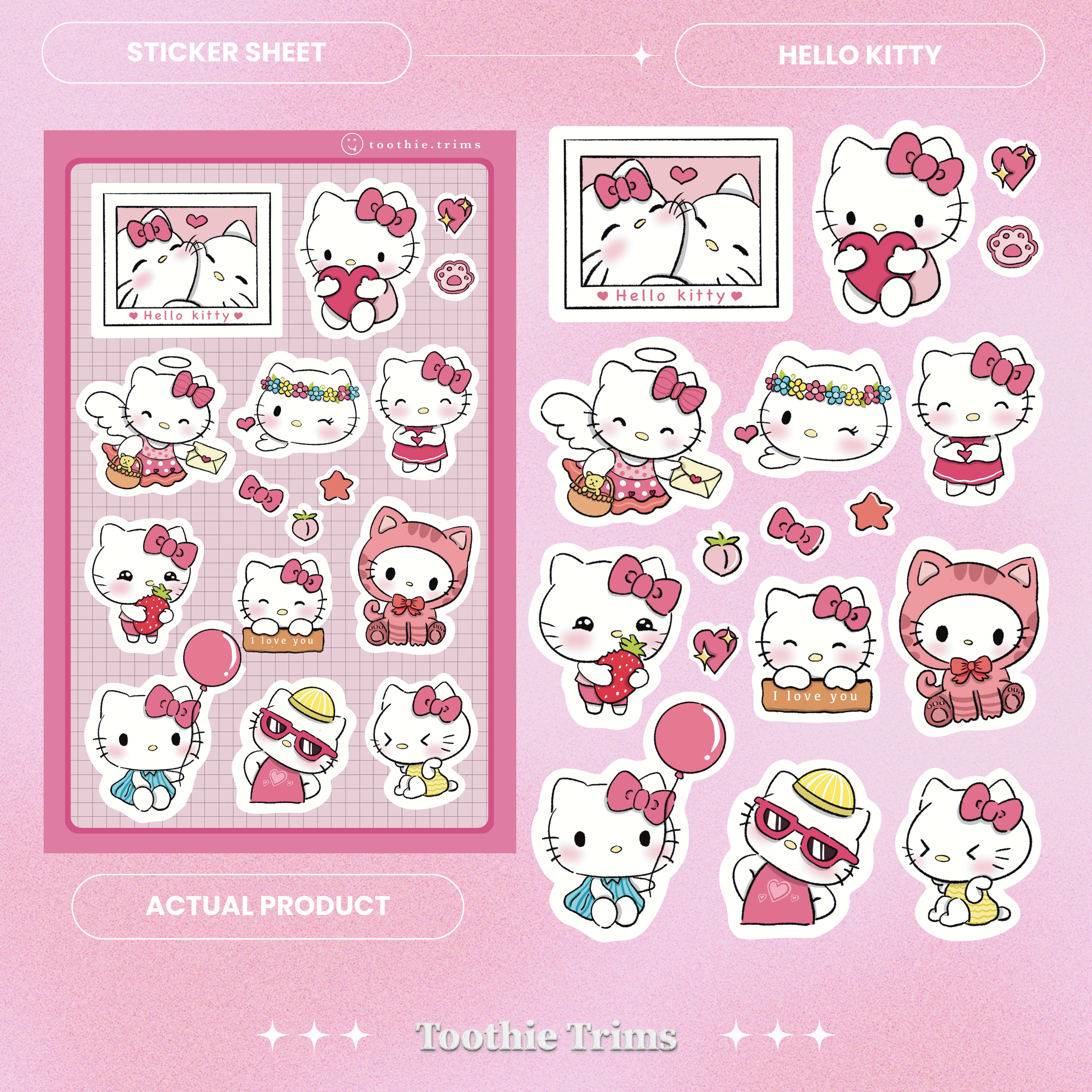 Hello Kitty Sticker Sheet Main Image