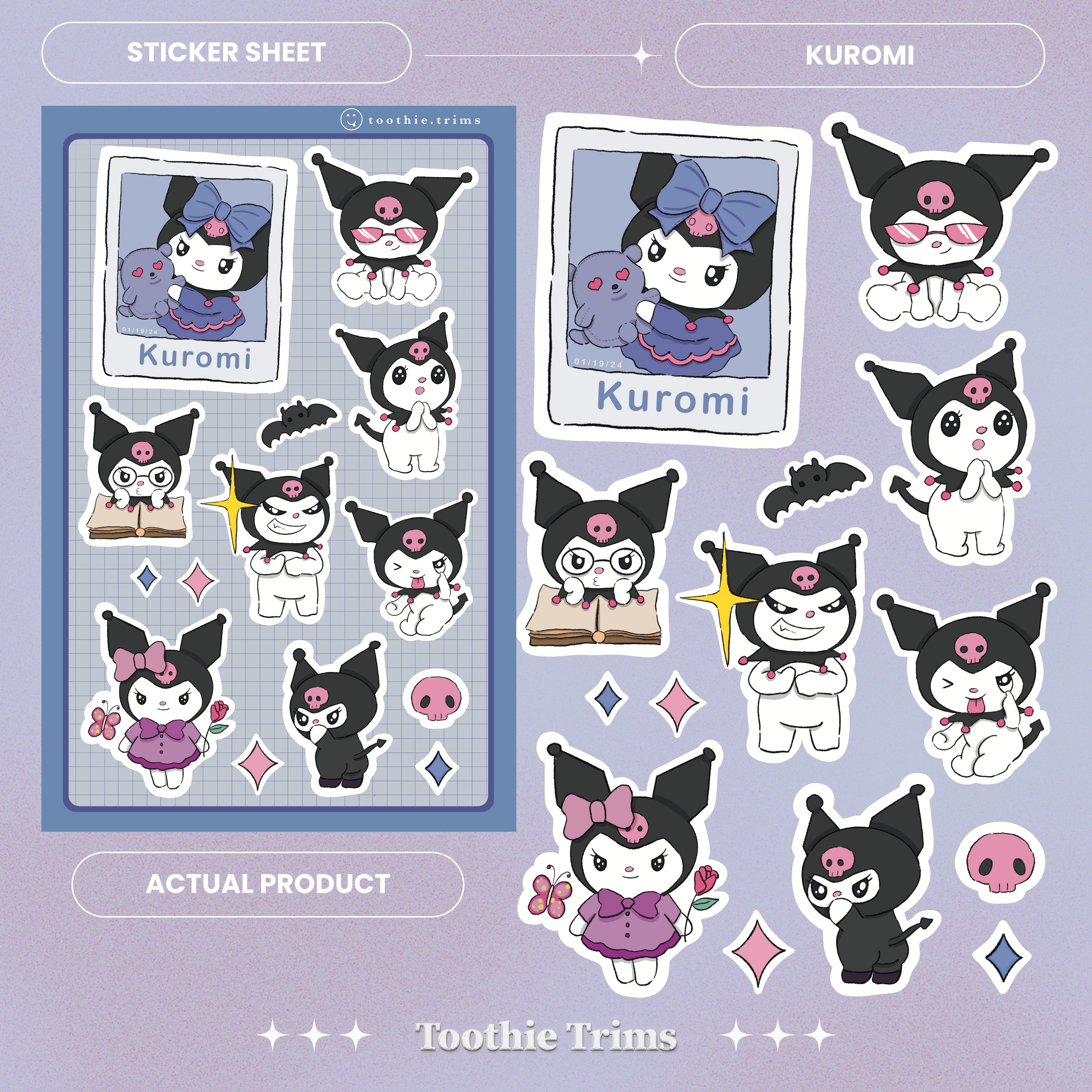 Kuromi Sticker Sheet Main Image