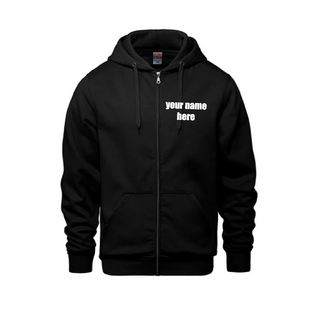 L00555 - Surfer - Adult Full Zip Hooded Sweatshirt - Black