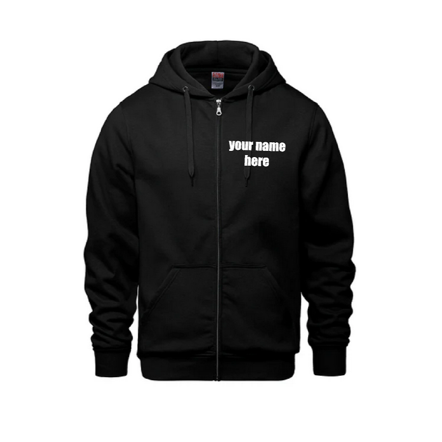 L00555 - Surfer - Adult Full Zip Hooded Sweatshirt - Black