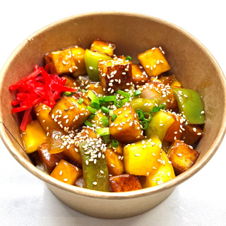 Sweet and Sour Tofu Donburi (Rice Bowl)