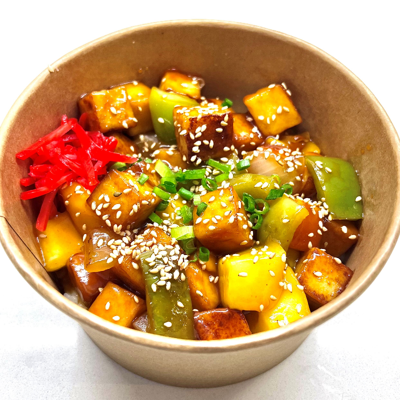 Sweet and Sour Tofu Donburi (Rice Bowl) Main Image