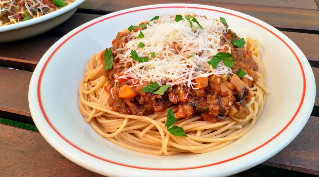 Vegetarische spaghetti Main Image